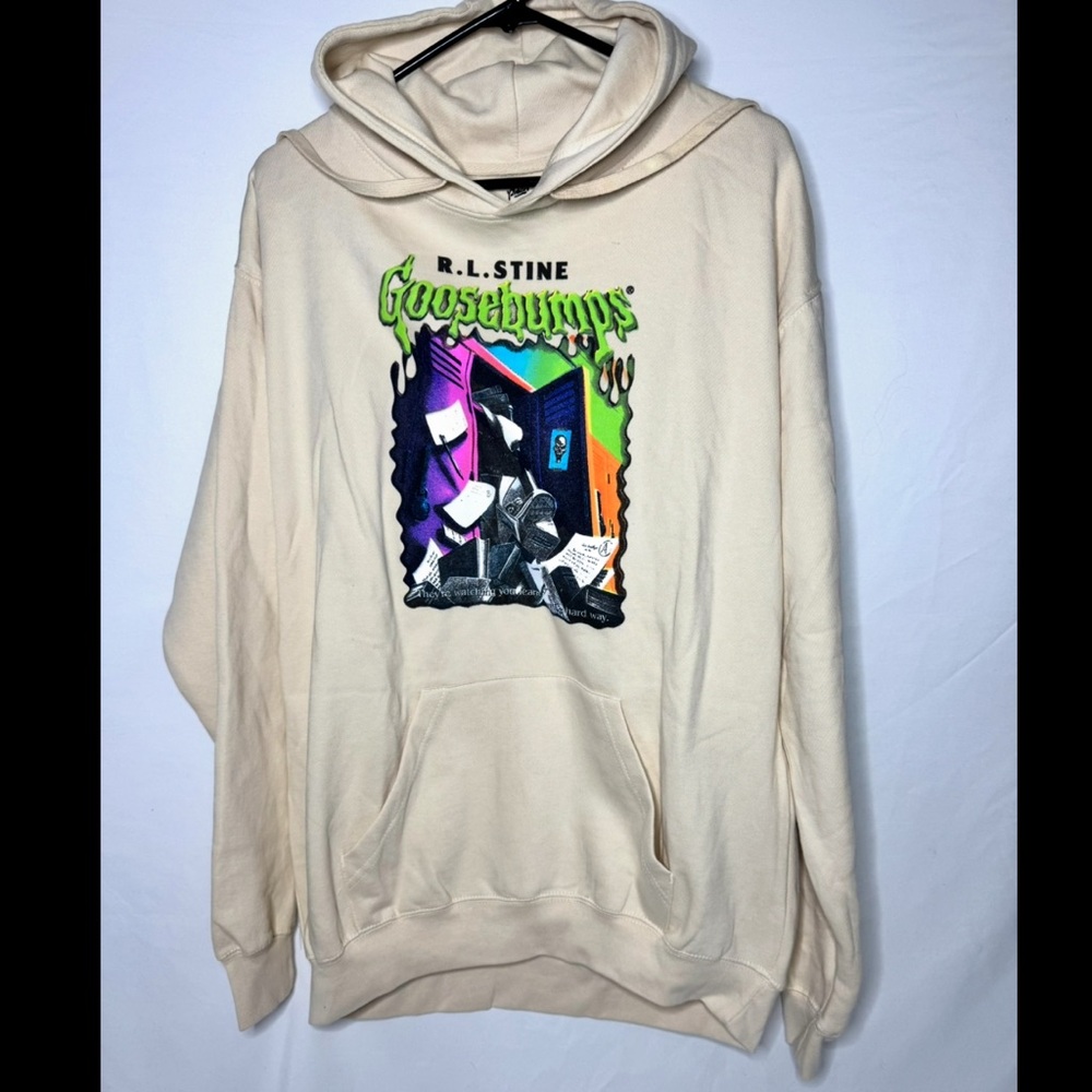 Scholastic Goosebumps Beige Hoodie for Men
